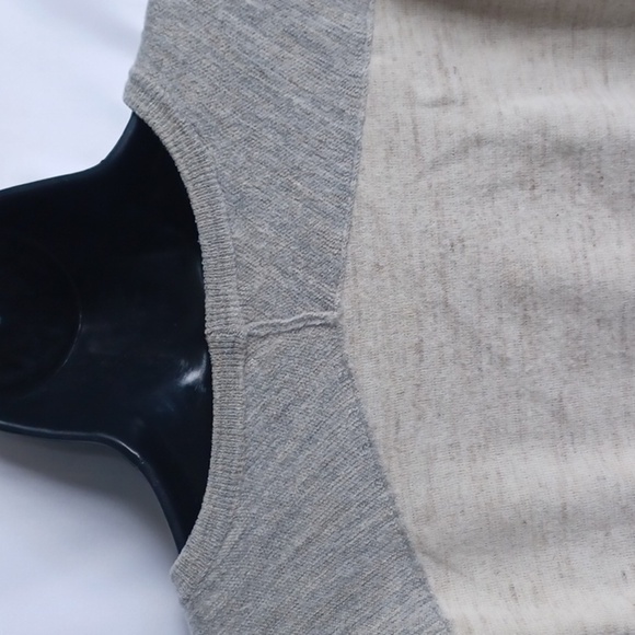 Vince Cream and Gray crewneck sweater Wool Linen blend. Sz L - Picture 5 of 7